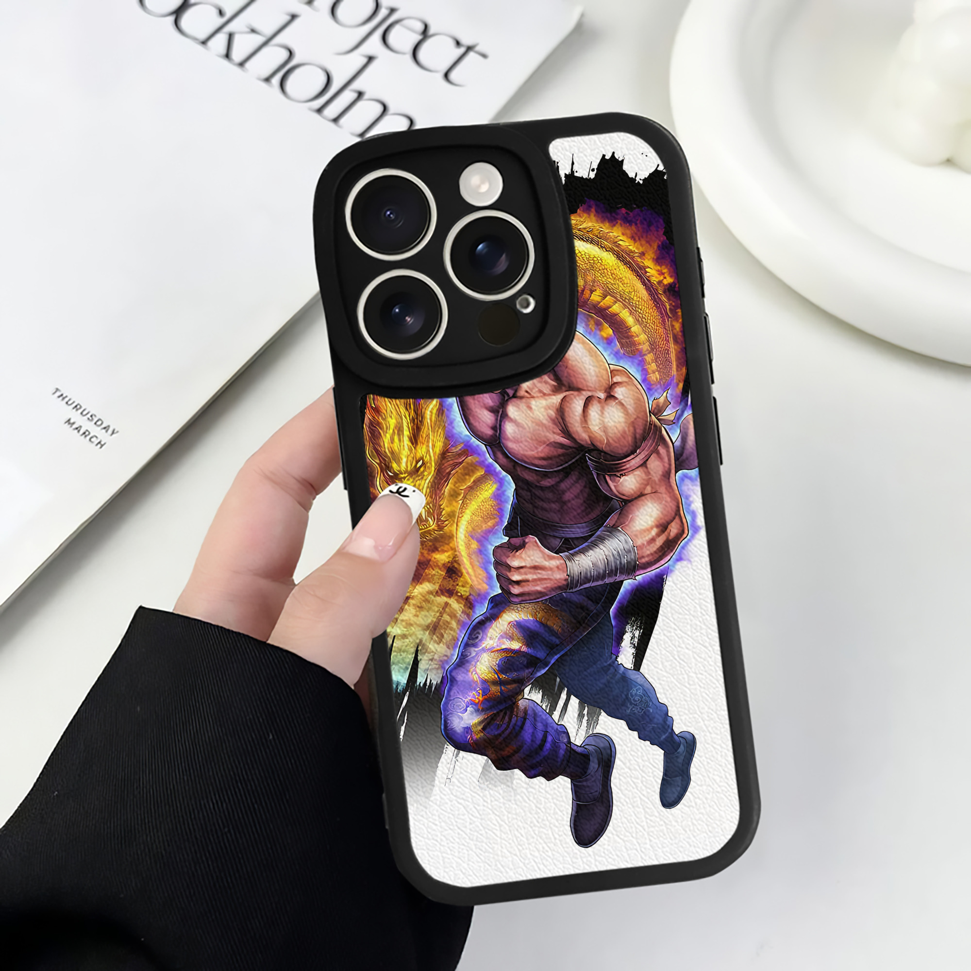 （画像用） 北斗の拳 Fist of the North Star 【iPhone 16シリーズ対応】シリコンスマホケース（レザー調） 材質：シリコン